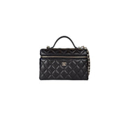 Chanel Black Caviar Top Handle Vanity Bag - Jiaxyk